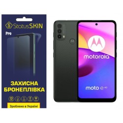 Полиуретановая пленка StatusSKIN Titanium на экран Motorola Moto E40 Глянцевая