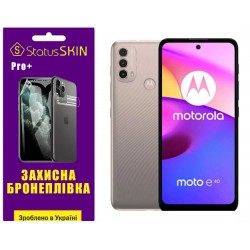 Полиуретановая пленка StatusSKIN Pro+ на экран Motorola E40 Глянцевая