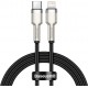 Кабель Baseus Cafule Metal Data Type-C to Lightning PD 20W 1m Black (CATLJK-A01) - Фото 1