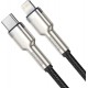 Кабель Baseus Cafule Metal Data Type-C to Lightning PD 20W 1m Black (CATLJK-A01) - Фото 2