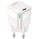 Сетевое зарядное устройство XO CE06 GaN Lamp Display Single USB-C PD&QC3.0 30W 3A White - Фото 1