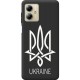 Чехол Boxface для Motorola G14 Тризубец монограмма Ukraine