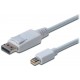 Кабель Digitus miniDisplayPort to DisplayPort (AM/AM) 1.0m White (AK-340102-010-W) - Фото 1