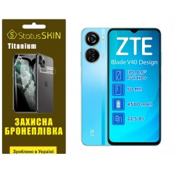 Полиуретановая пленка StatusSKIN Titanium на экран ZTE Blade V40 Design Глянцевая