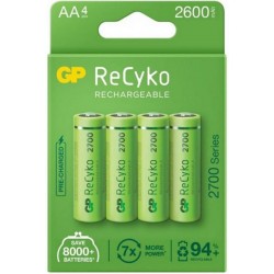 Аккумуляторы GP Recyko 2700 Series AA HR06 2600mAh NiMh 4 шт (GP270AAHCE-2EB4)