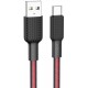 Кабель Hoco X69 Jaeger USB to Type-C 3A 1m Black&Red