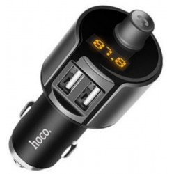 FM-трансмитер Hoco E19 Smart car wireless 2USB 2.4A Metal Grey