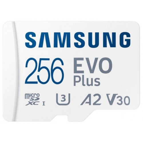 Карта памяти Samsung Evo Plus microSDXC 256GB Class 10 UHS-I U3 V3 + SD-adapter (MB-MC256KA/EU)