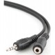 Аудио-кабель Cablexpert 3.5 мм - 3.5 мм (M/F) 3 м Черный (CCA-423-3M) - Фото 1