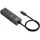 USB HUB Hoco HB25 Easy mix 4in1 (Type-C to USB3.0+3 USB2.0) Black - Фото 3