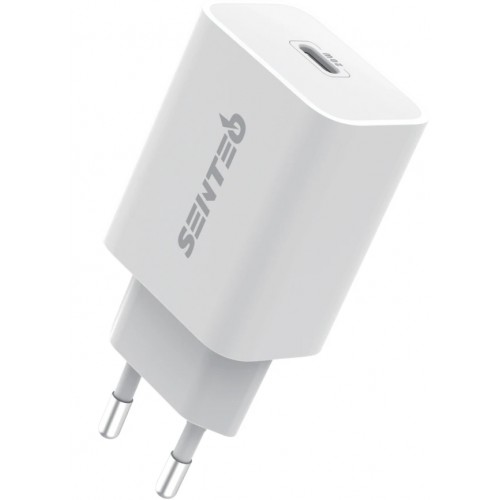 Сетевое зарядное устройство SENTEO Z-08 1Port USB-C PD 20W White