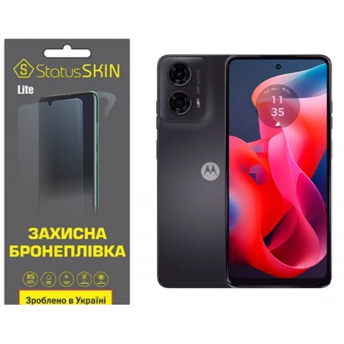 Полиуретановая пленка StatusSKIN Lite для Motorola E14/G04/G24 Глянцевая