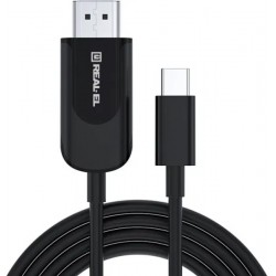 Кабель REAL-EL CHD-180 HDMI - USB Type-C (M/M) 1.8 м Black (EL123500044)