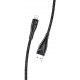 Кабель Usams U41 Braided USB to Lightning 2A 3m Black - Фото 1