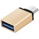 Переходник OTG USB C to USB 0.1 м Gold - Фото 1