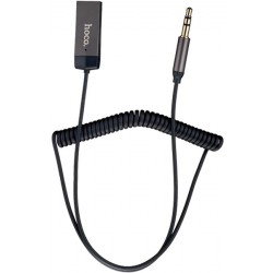 Аудио ресивер Hoco E78 Benefit car AUX BT receiver with cable Metal Gray