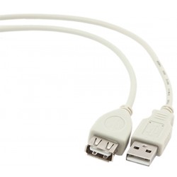 USB удлинитель Cablexpert CC-USB2-AMAF-75CM/300 USB 2.0 AM/AF 0.75 м White