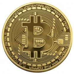 Сувенирная монета Биткоин (Bitcoin) Gold