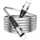 Кабель Hoco U105 Treasure USB to Lightning 1.2m Silver - Фото 1
