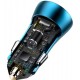 Автомобильное зарядное устройство Baseus Golden Contactor Pro Dual QC Car Charger U+U 40W Blue (CCJD-A03) - Фото 5