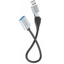 Адаптер Earldom ET-OT83 OTG USB-C&USB-A to USB3.0 Black