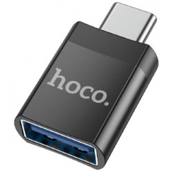 Адаптер Hoco UA17 USB-C to USB Black