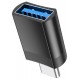 Адаптер Hoco UA17 Type-C male to USB female OTG USB3.0 Black - Фото 2