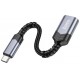 Адаптер Hoco UA24 Type-C male to USB female USB3.0 OTG Metal Gray - Фото 2