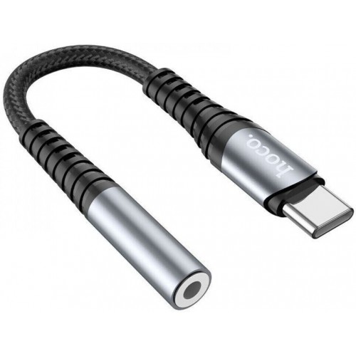 Адаптер Hoco LS33 Type-C to 3.5mm Metal Gray