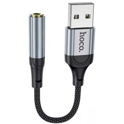 Адаптер Hoco LS36 USB-A to 3.5mm Black