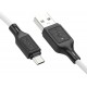 Кабель Hoco X90 Cool silicone USB to Micro 1m White - Фото 3