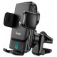 Автомобильный держатель HOCO S35 Smart alignment wireless charging Black - Фото 1