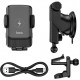 Автомобільний тримач HOCO S35 Smart alignment wireless charging Black - Фото 3
