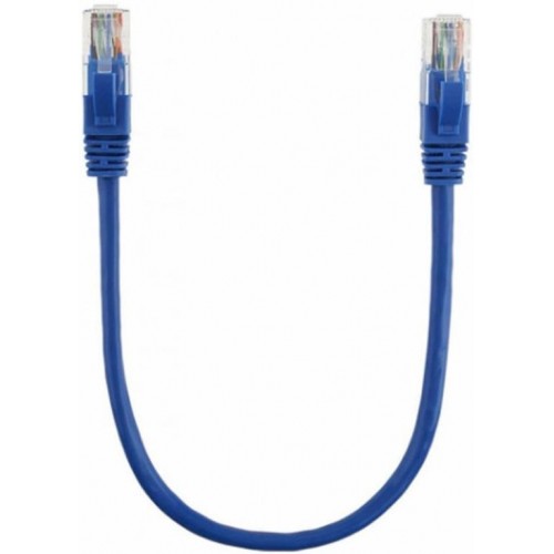 Патч-корд Ritar PCR-CCA/0.3Be/11358 UTP литой CCA RJ45 Cat.5e 0,3m Синий