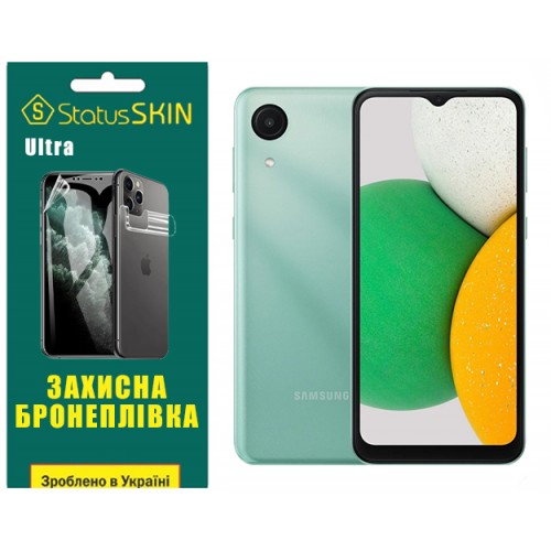 Полиуретановая пленка StatusSKIN Ultra для Samsung A03 Core A032F Глянцевая