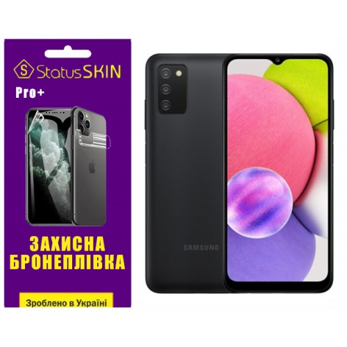 Полиуретановая пленка StatusSKIN Pro+ для Samsung A03s A037 Глянцевая