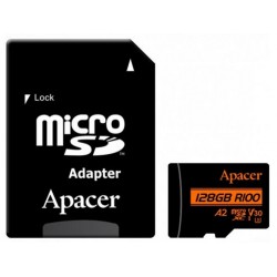 Карта пам'яті Apacer microSDXC 128GB UHS-I/U3 Class 10 + SD адаптер (AP128GMCSX10U8-R)