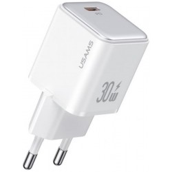 Сетевое зарядное устройство Usams US-CC186 single USB-C PD3.0 30W 3A White