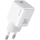 Мережевий зарядний пристрій Usams US-CC186 single USB-C PD3.0 30W 3A White - Фото 1