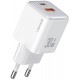 Мережевий зарядний пристрій Usams US-CC189 double USB-A/USB-C QC&PD3.0 30W 3A White