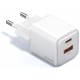 Мережевий зарядний пристрій Usams US-CC189 double USB-A/USB-C QC&PD3.0 30W 3A White - Фото 2