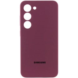 Silicone Cover Lakshmi Full Camera with Logo для Samsung S24 S921 Plum