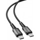 Кабель Acefast C1-09 Type-C to Type-C PD240W 40Gbps USB 4 aluminum alloy 1m Black/Gray - Фото 2