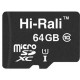 Карта памяти Hi-Rali microSDXC 64GB Class 10 + SD-adapter (HI-64GBSDCL10-01) - Фото 2