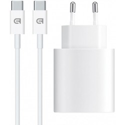 Мережевий зарядний пристрій ArmorStandart AMHJ83 20W USB-C + cable Type-C to Type-C White (ARM77725)