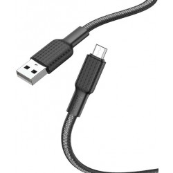 Кабель Hoco X69 Jaeger USB to Micro 2.4A 1m Black&White