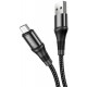 Кабель Hoco X50 Excellent USB to Micro 2.4A 1m Black - Фото 1