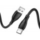 Кабель Hoco X61 Ultimate USB to Type-C 2.4A 1m Black - Фото 1