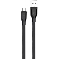 Кабель Proove Flat Out USB to Micro 2.4A 1m Black (CCFO20001301)