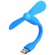 Вентилятор портативний гибкий Mini Fan USB від повербанка/ноутбука Blue